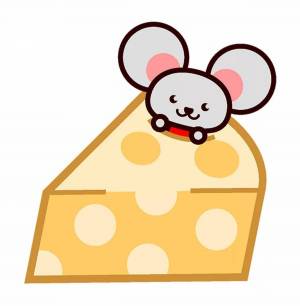 Раскраска мышка с сыром #35 #409317
