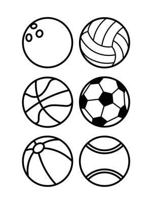 Раскраска мяч для детей 3 4 лет #5 #410071