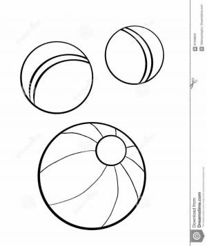 Раскраска мяч для детей 3 4 лет #10 #410076