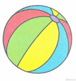 Раскраска мяч для детей 3 4 лет #23 #410089