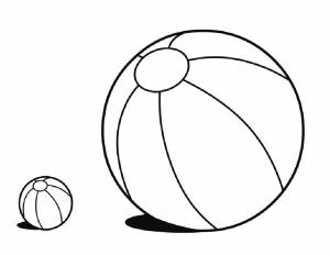 Раскраска мячик для детей 3 4 лет #29 #410121