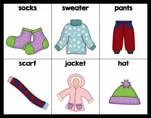 Раскраска на английском для детей одежда #22 #410491