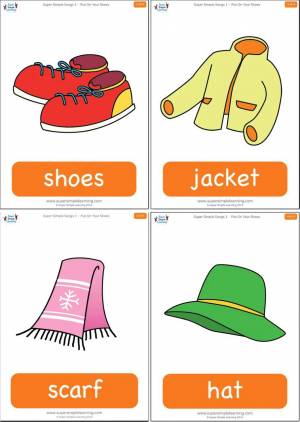 Раскраска на английском для детей одежда #26 #410495