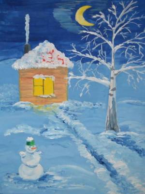 Раскраска на зимнюю тему для детей 4 5 лет #8 #411378
