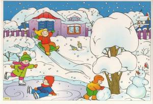 Раскраска на зимнюю тему для детей 4 5 лет #11 #411381