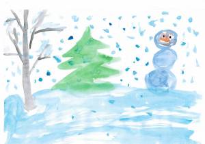 Раскраска на зимнюю тему для детей 4 5 лет #20 #411390