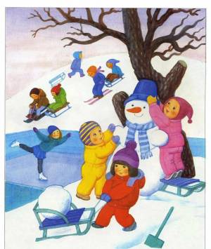 Раскраска на зимнюю тему для детей 4 5 лет #36 #411406