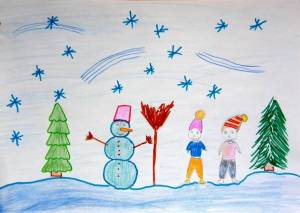 Раскраска на зимнюю тему для детей 6 7 лет #12 #411421