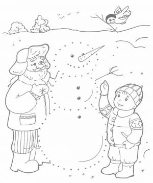 Раскраска на зимнюю тему для детей 6 7 лет #27 #411436