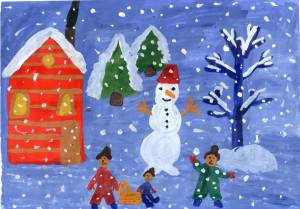 Раскраска на зимнюю тему для детей 6 7 лет #30 #411439
