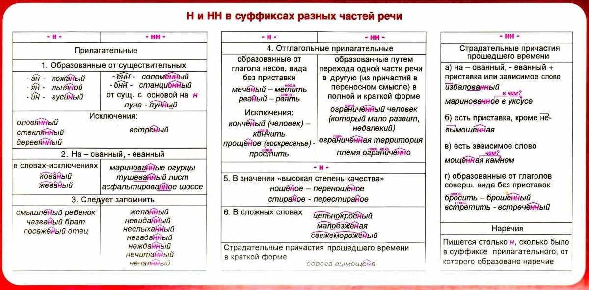 Н и нн в словах разных частей речи лошадь #1