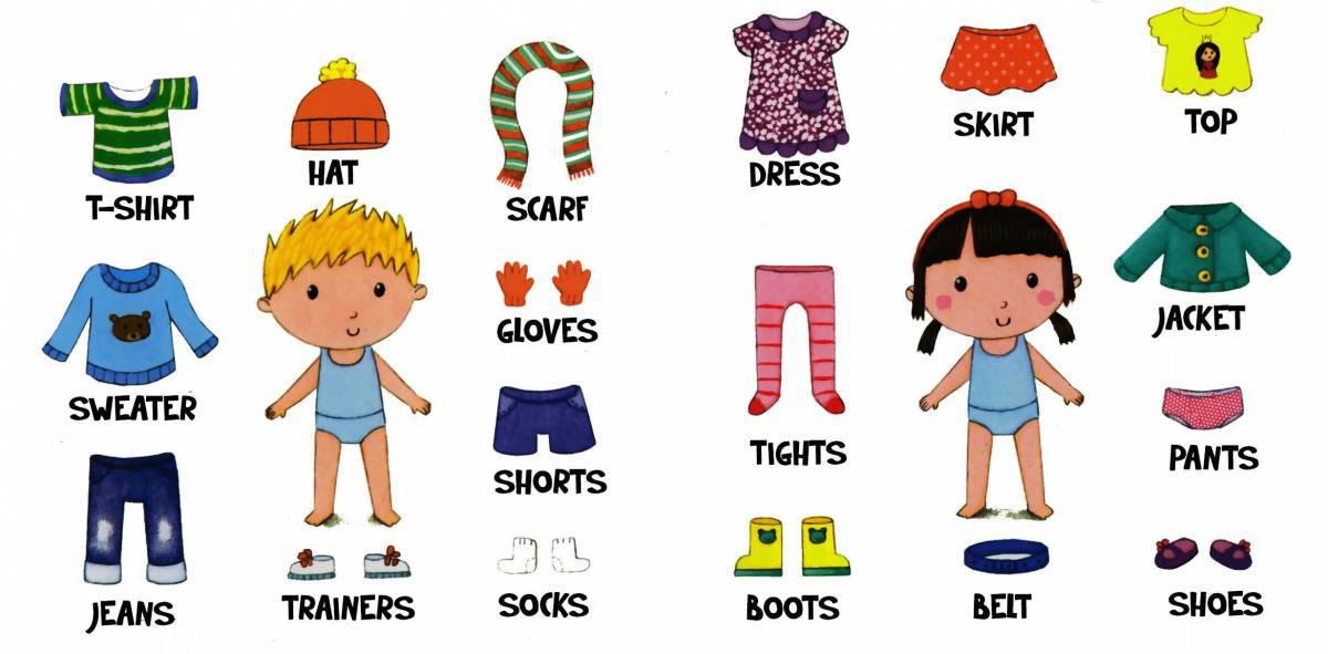 На английском для детей одежда #1