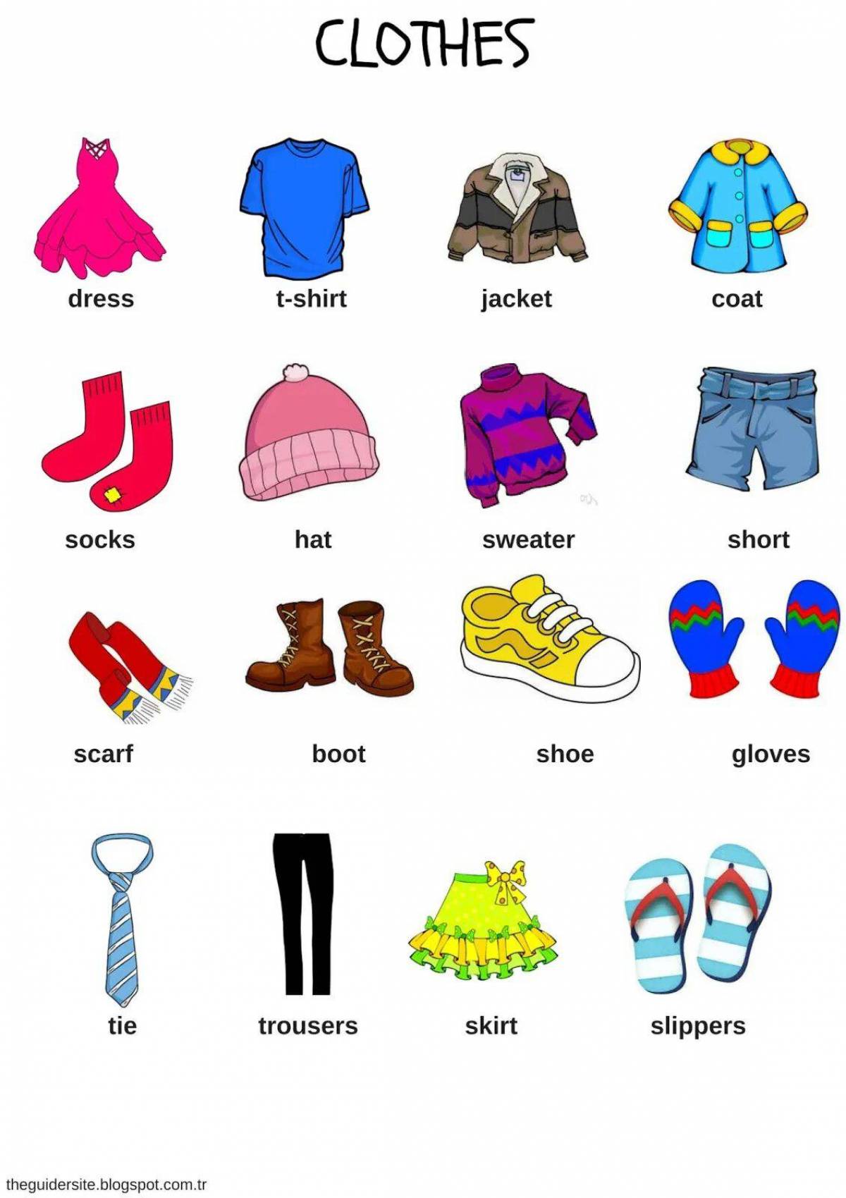 На английском для детей одежда #4