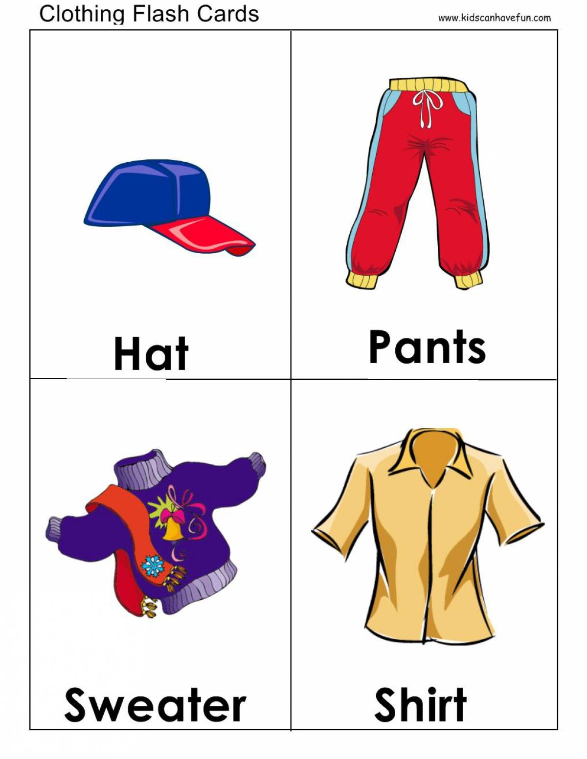 На английском для детей одежда #14