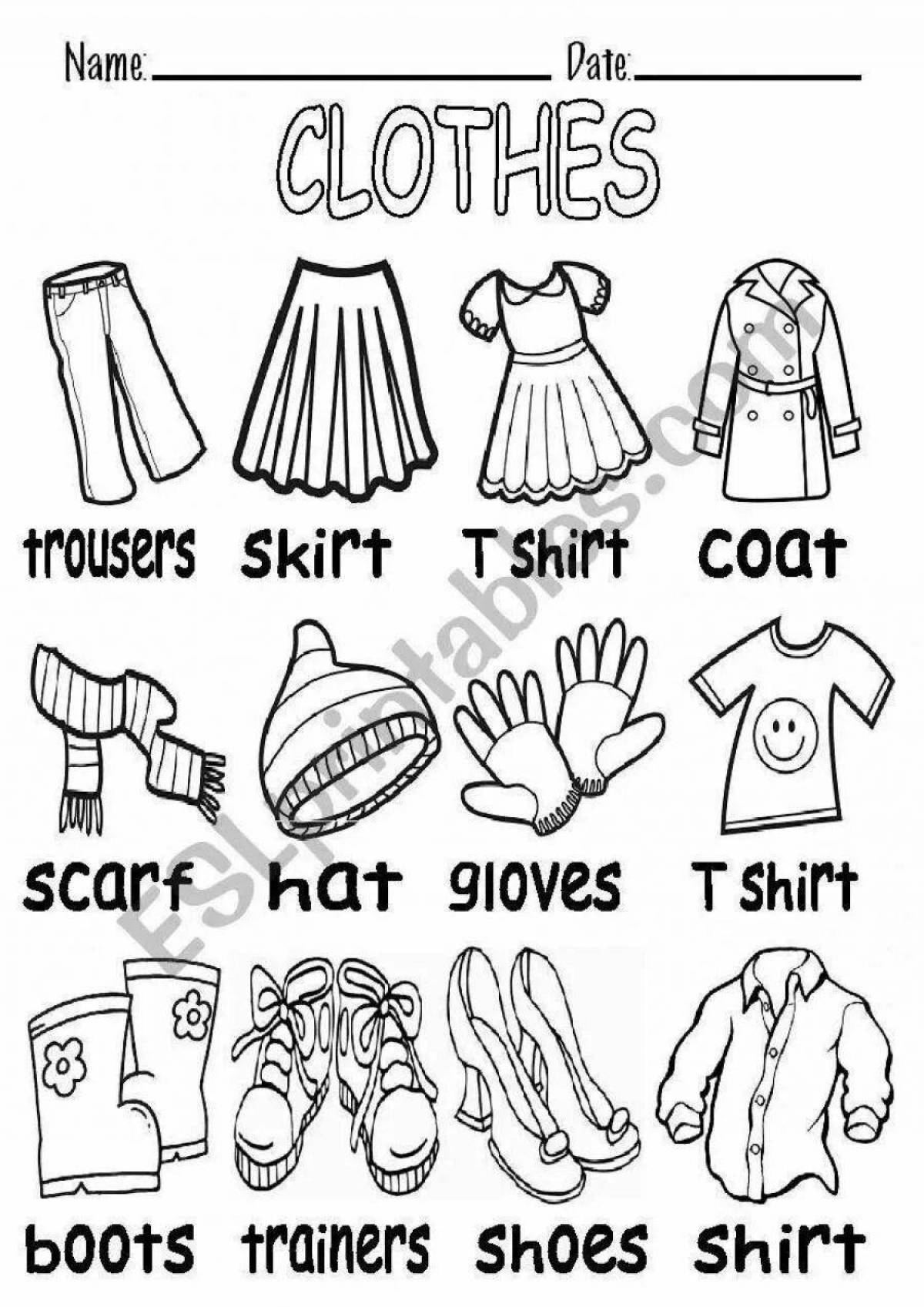 На английском для детей одежда #29