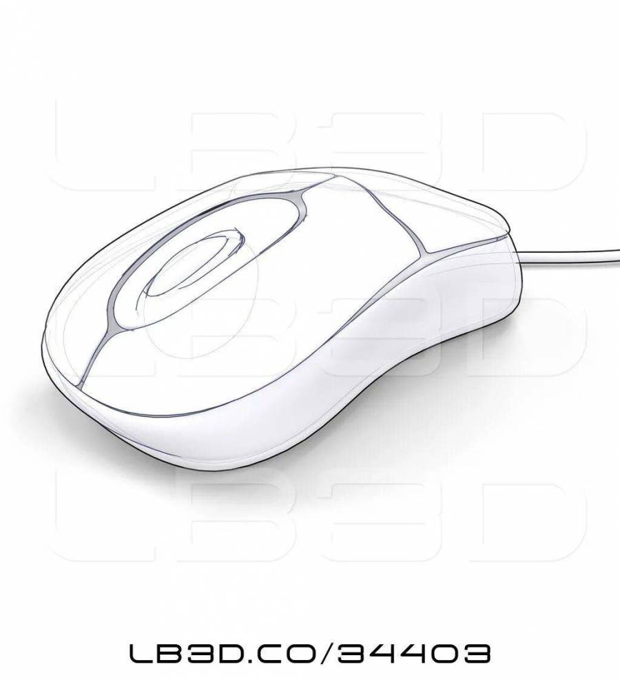 Стилизованная компьютерная мышь