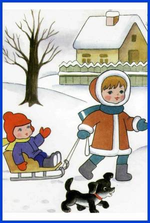Раскраска на тему зима для детей 2 3 лет #4 #412515
