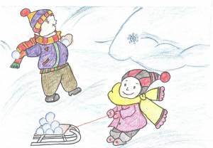 Раскраска на тему зима для детей 2 3 лет #7 #412518