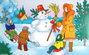 Раскраска на тему зима для детей 2 3 лет #14 #412525