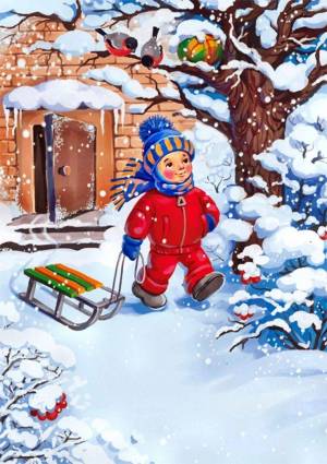 Раскраска на тему зима для детей 2 3 лет #17 #412528