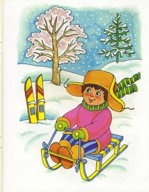 Раскраска на тему зима для детей 2 3 лет #36 #412547