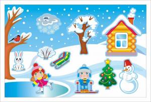 Раскраска на тему зима для детей 3 4 лет #14 #412564