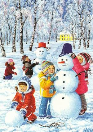 Раскраска на тему зима для детей 3 4 лет #15 #412565