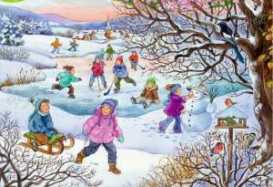 Раскраска на тему зима для детей 3 4 лет #21 #412571