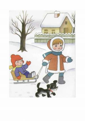 Раскраска на тему зима для детей 3 4 лет #22 #412572