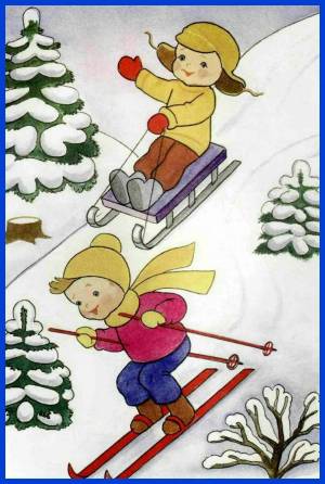 Раскраска на тему зима для детей 3 4 лет #33 #412583