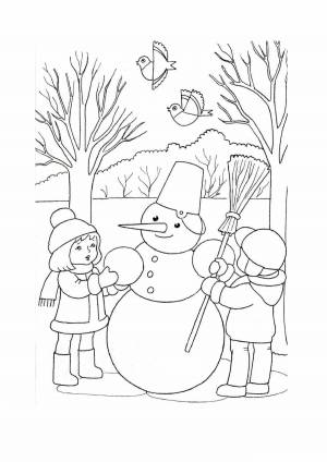 Раскраска на тему зима для детей 5 6 лет #15 #412604
