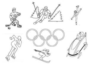 Раскраска на тему зимние виды спорта #7 #412674