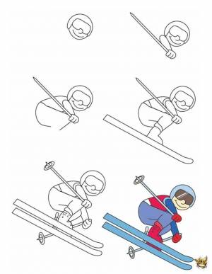 Раскраска на тему зимние виды спорта #20 #412687