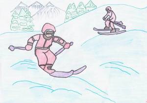 Раскраска на тему зимние виды спорта #27 #412694