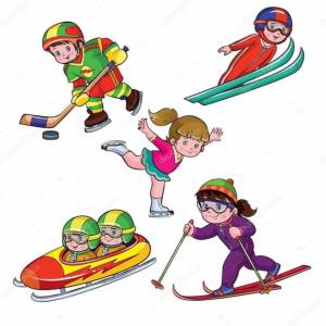 Раскраска на тему зимние виды спорта в подготовительной группе #12 #412718