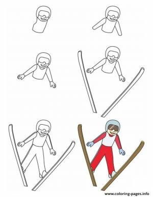 Раскраска на тему зимние виды спорта в подготовительной группе #28 #412734