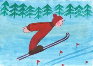 Раскраска на тему зимние виды спорта в подготовительной группе #29 #412735