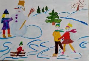 Раскраска на тему зимние забавы 3 4 лет #8 #412752