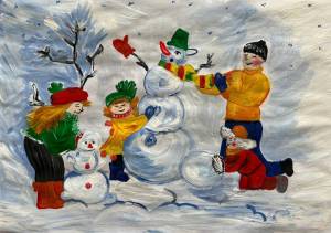 Раскраска на тему зимние забавы в подготовительной группе #16 #412799