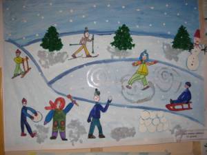 Раскраска на тему зимние забавы в подготовительной группе #36 #412819