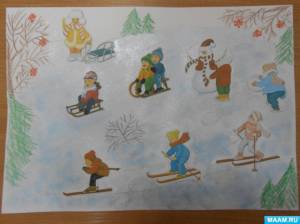 Раскраска на тему зимние забавы в старшей группе #10 #412870