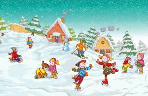 Раскраска на тему зимние забавы для детей 3 4 лет #13 #412912