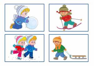 Раскраска на тему зимние забавы для детей 3 4 лет #14 #412913