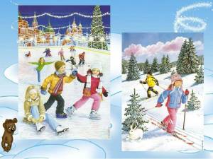 Раскраска на тему зимние забавы для детей 3 4 лет #15 #412914