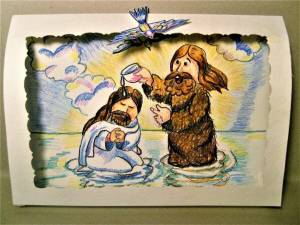 Раскраска на тему крещение господне для детей #4 #412964