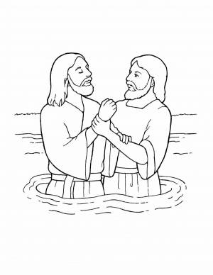 Раскраска на тему крещение господне для детей #19 #412979