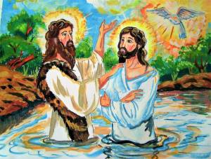 Раскраска на тему крещение господне для детей #34 #412994