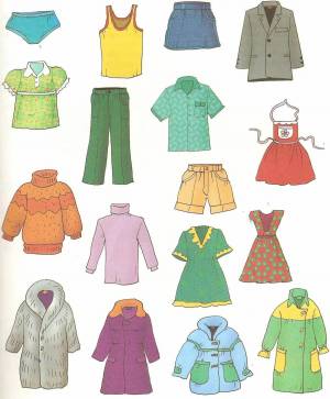 Раскраска на тему одежда для детей 3 4 лет #3 #413223