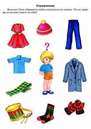 Раскраска на тему одежда для детей 3 4 лет #23 #413243