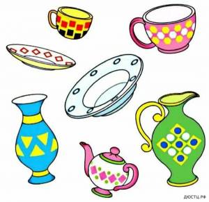 Раскраска на тему посуда для детей 3 4 лет #14 #413429